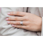 2.70 CT Oval Moissanite Solitaire Engagement Ring