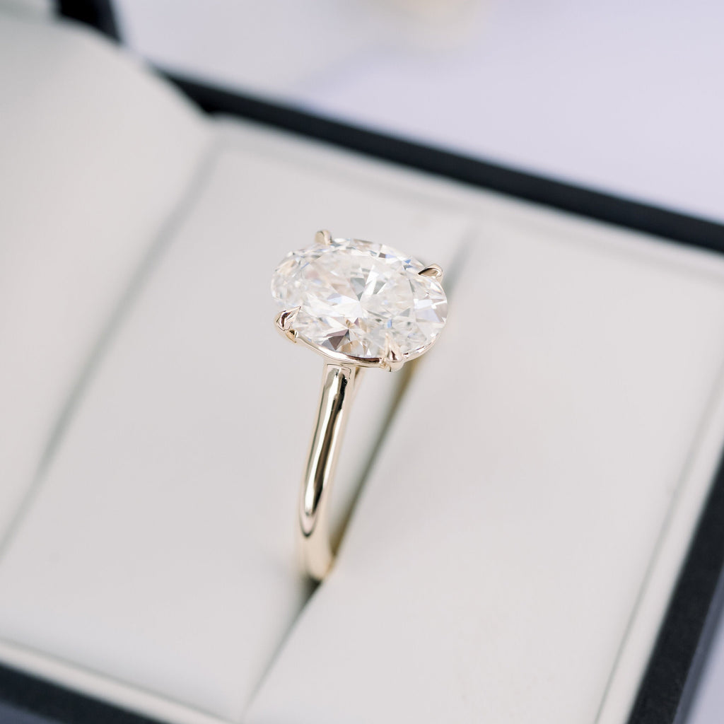 2.50 CT Oval Moissanite Solitaire Engagement Ring