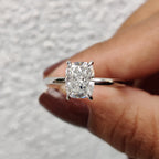 Hidden Halo Cushion Cut Diamond Ring