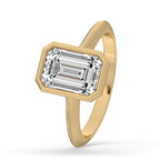 Bezel Emerald Cut Engagement Ring