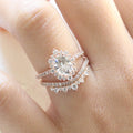 1.50CT Oval Cut Moissanite Halo Bridal Ring Set
