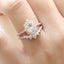 1.50CT Oval Cut Moissanite Halo Bridal Ring Set