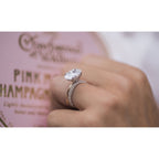 4.0 CT East-West Oval Moissanite Solitaire Engagement Ring