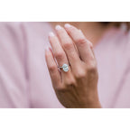 4.0 CT Oval Cut Moissanite Solitaire Engagement Ring
