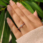 Round Cut Pave Diamond Ring