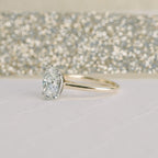 1.75 CT Oval Cut Moissanite Solitaire Engagement Ring