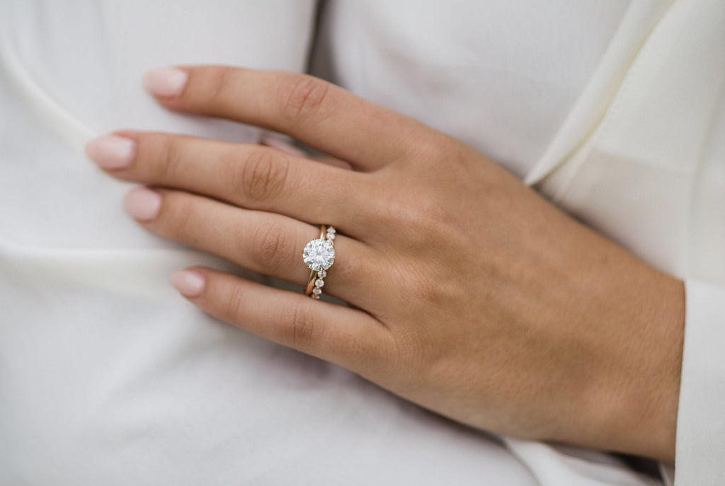 1.10 - 3.10 CT Round Cut Moissanite Solitaire Engagement Ring