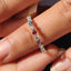 3/4 Eternity Wedding band With Minimalist Birthstone