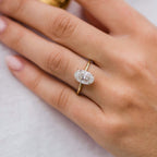 2.80 CT Oval Moissanite Solitaire Engagement Ring