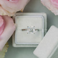 2.0 CT Asscher Cut Moissanite Solitaire Engagement Ring