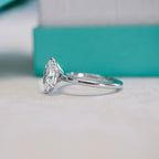 1.50 CT Oval Cut Solitaire Style Moissanite Engagement Ring