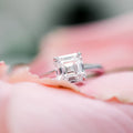 2.50 CT Asscher Cut Moissanite Solitaire Engagement Ring