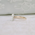 2.25 CT Pear Moissanite Pave Setting Engagement Ring