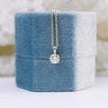 0.50-1.0ct Round Brilliant Cut Moissanite Solitaire Necklace
