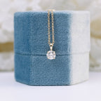 0.50-1.0ct Round Brilliant Cut Moissanite Solitaire Necklace