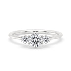 Round Cut 3 Stone Diamond Engagement Ring
