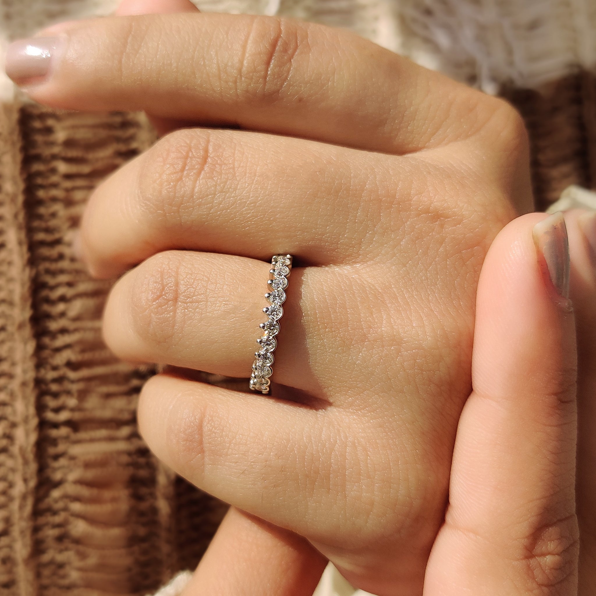 Lab Grown Diamond Round Wedding Band In Eternity Style