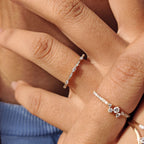 White Gold Marquise And Round Diamond Band