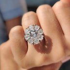 Round Old European Cut Ring With Cluster Halo Style