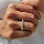 Shared Prong Wedding Band In Full Eternity