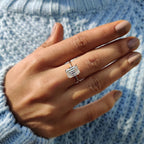 Knife Edge Emerald Cut Solitaire Ring