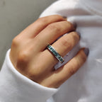 Princess Cut Channel Set Wedding Band
