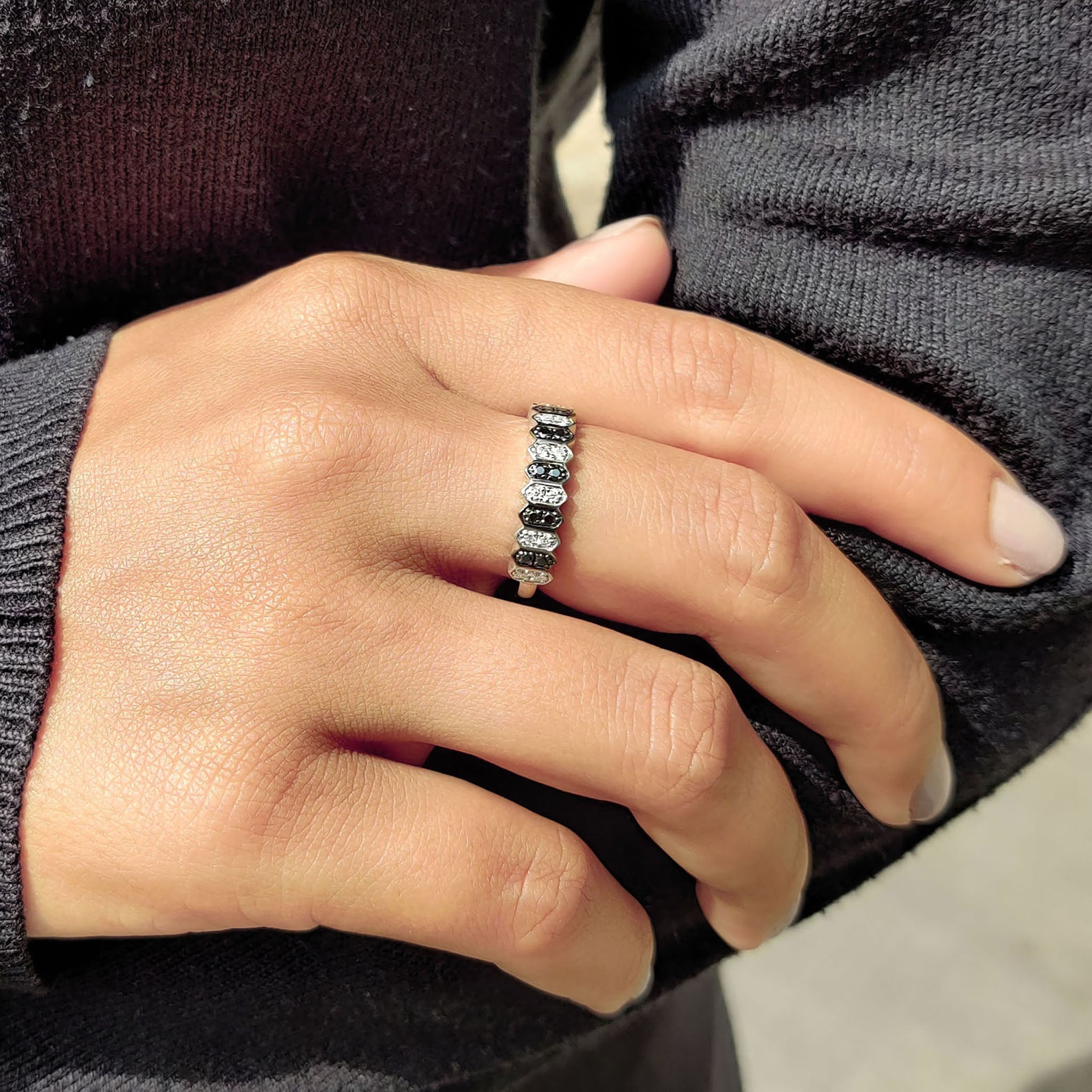 Black and White Wedding Band