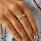 Half Eternity Bezel Set Wedding Band