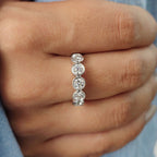 5 Stone Moissanite Band With Round Cut