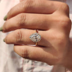 Pear Cut Engagement Ring With Halo Setting