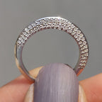 Round Cut Knife Edge Wedding Band