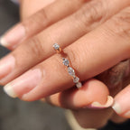 Open Gap Round And Marquise Wedding Band