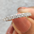Round Cut Moissanite Eternity Band
