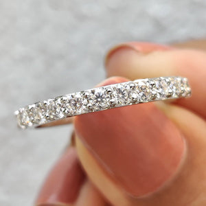 Round Cut Moissanite Eternity Band