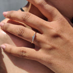 5 Stone Wedding Band - Round Diamonds