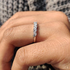 Half Eternity Wedding Band In Rose Gold