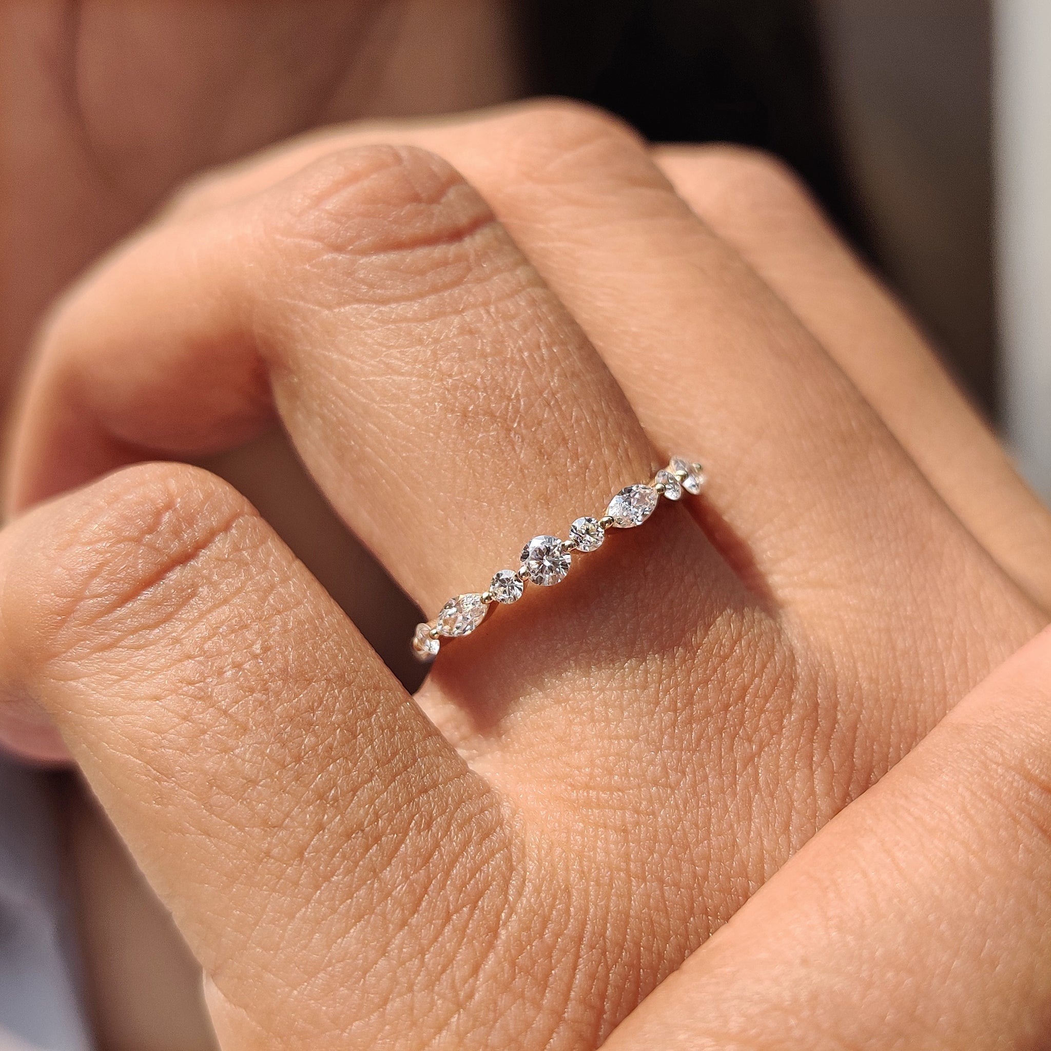 Marquise Wedding Band Set – Shared Prong Setting