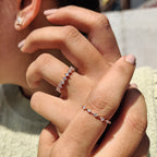 Round Diamond Band - White Gold