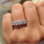 Oval Wedding Band In White Gold