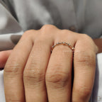 Round Diamond Eternity Band in Distance Pave Style