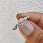 White Gold Wedding Band – Twisted Style