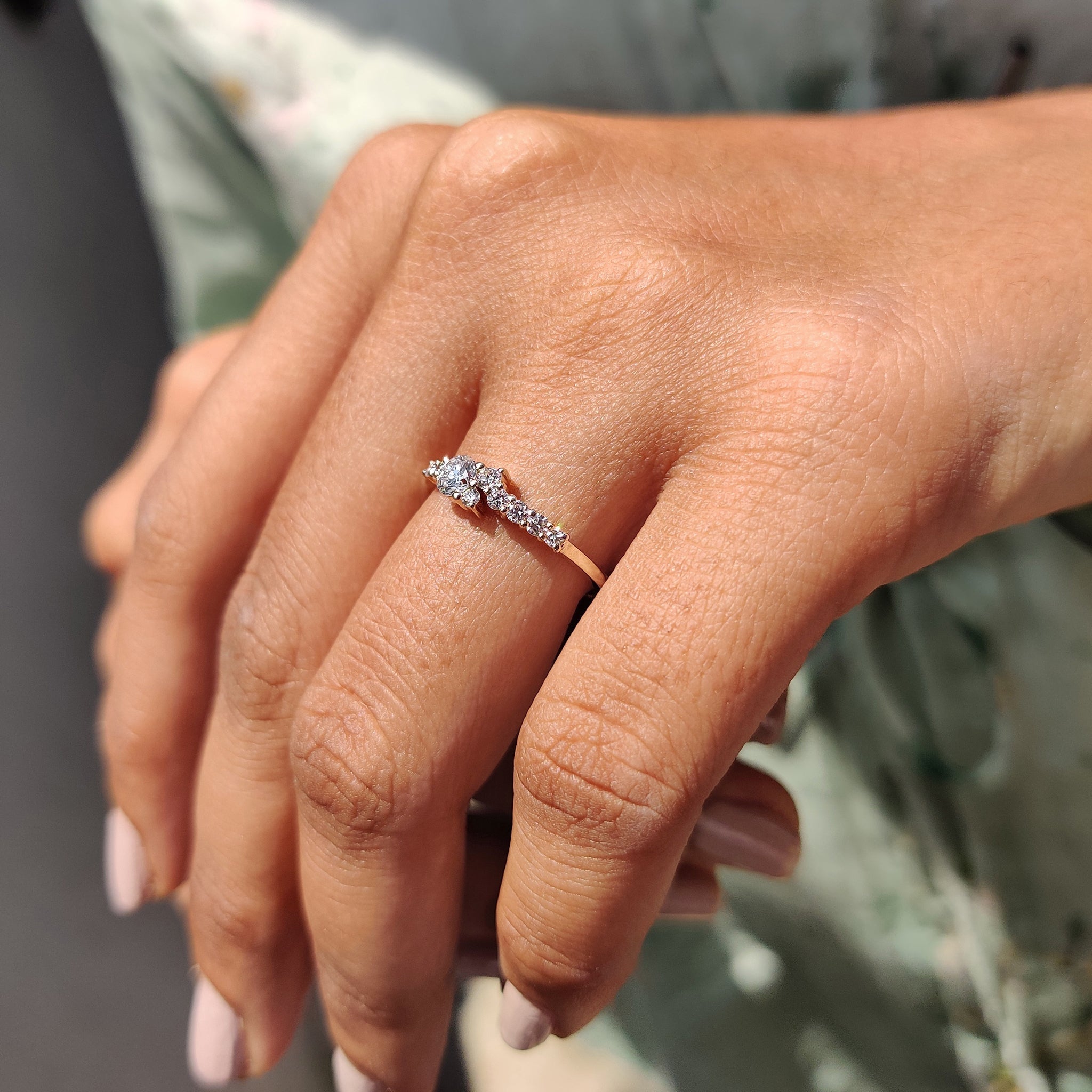 Cluster Engagement Ring for Modern Style