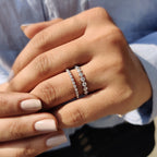Half Eternity Round cut wedding band