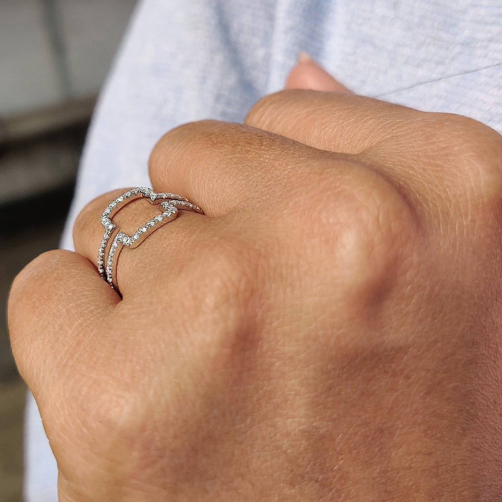 Round Cut Ring Enhancer Wedding Band In Wrap Guard style