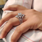 Wrap Guard Pear Cut Wedding Band