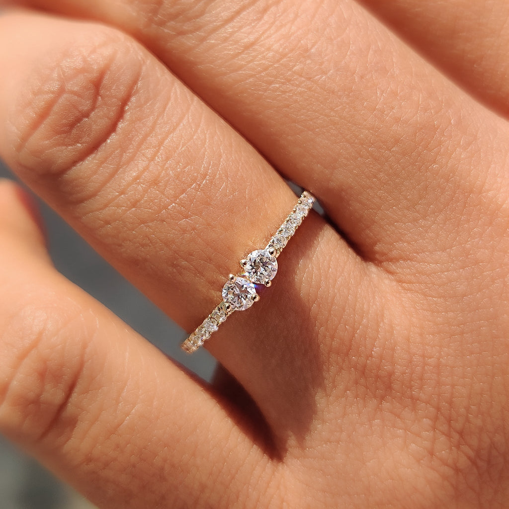 Yellow Gold Eternity Band With Round Diamond