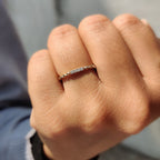 Twisted Wedding Band With Round Diamond