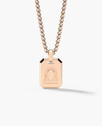 LIBRA MINI ZODIAC Dog Tag Gold Pendant