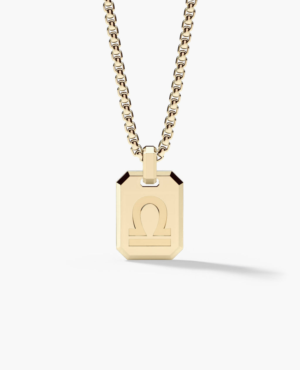 LIBRA MINI ZODIAC Dog Tag Gold Pendant