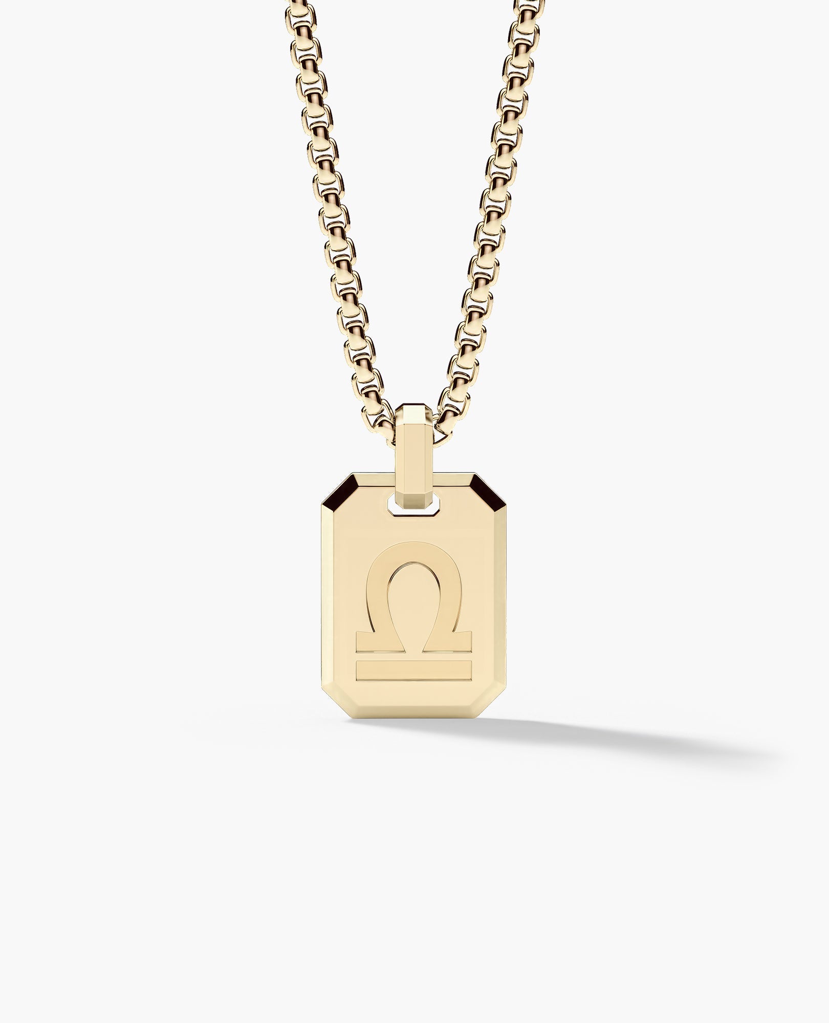 LIBRA MINI ZODIAC Dog Tag Gold Pendant